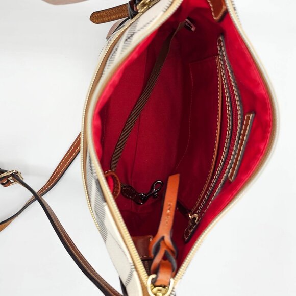 Women's Pebble Grain Crossbody Beige and Gray - Picture 11 of 12